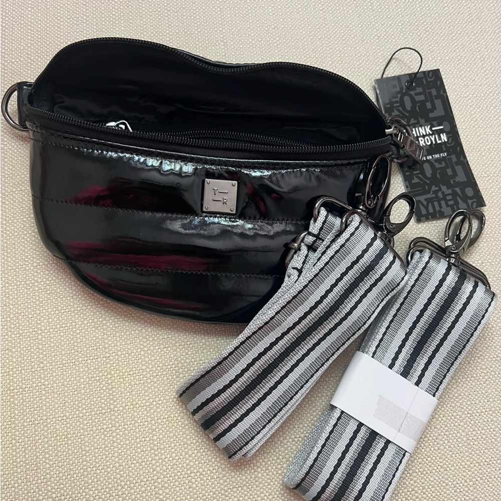 THINK ROYLN NWT Black Patent Shining Star Crossbody Bag